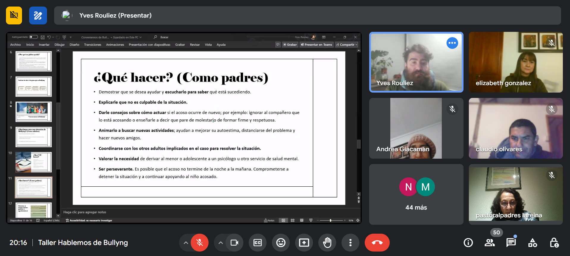 SEGUNDA INSTANCIA DE LA CHARLA 'CONVERSEMOS DE BULLYING'